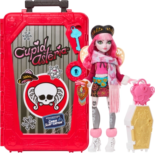 Poupée Monster High Cupid Asteria – vacances vampiriques, 28 cm, valise et surprises