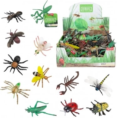 Insectes en plastique de 6 à 13 cm, assortiment d'espèces