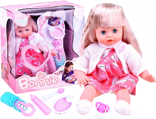 Poupée interactive bébé avec accessoires – Rose