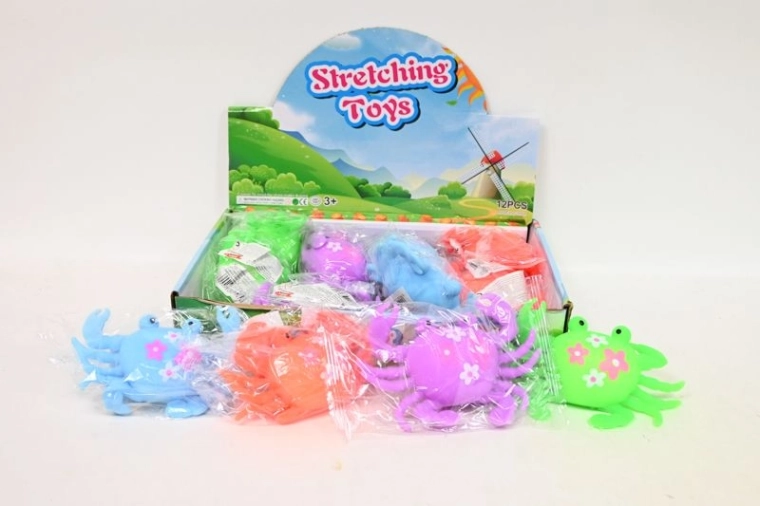 Jouet antistress à presser crabe (présentoir 12 pcs)