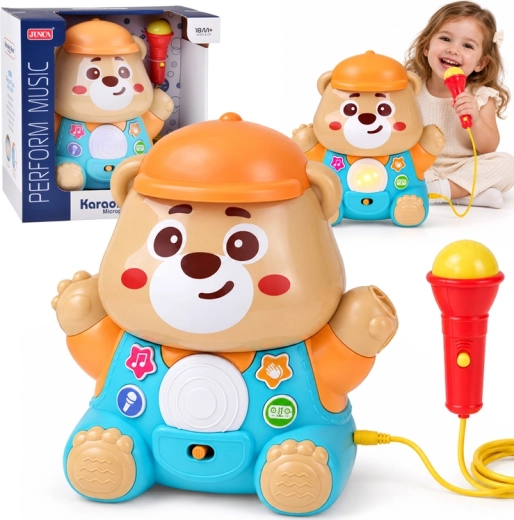 Ourson karaoké interactif avec microphone