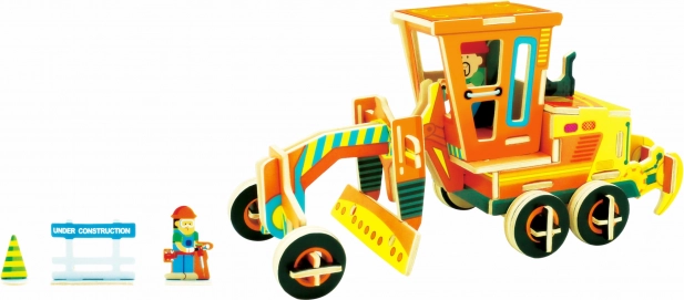 Puzzle 3D en bois niveleuse ROBOTIME (48 pièces)