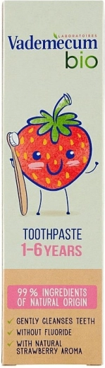 Vademecum Bio dentifrice pour enfants fraise 1–6 ans 50 ml