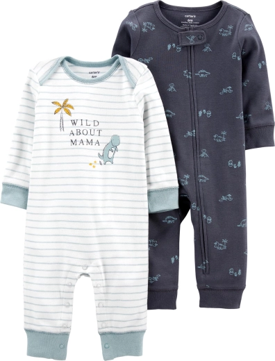 Grenouillères Carter’s pour garçons, lot de 2, bleu, taille 46