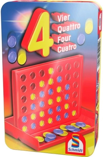 Schmidt Spiele Vier à la suite dans une boîte métallique