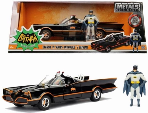 Batmobile 1966 modèle classique 1:24 avec figurine de Batman
