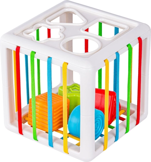 Cube trieur avec cordons élastiques