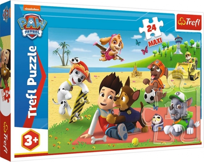 Puzzle Trefl PAT' PATROUILLE Maxi 24 pièces – Amusement sur le tapis