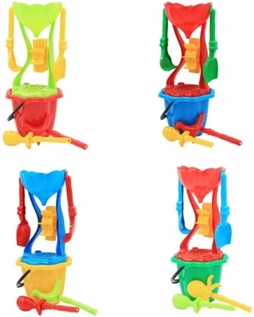 Ensemble coloré pour le sable avec moulin