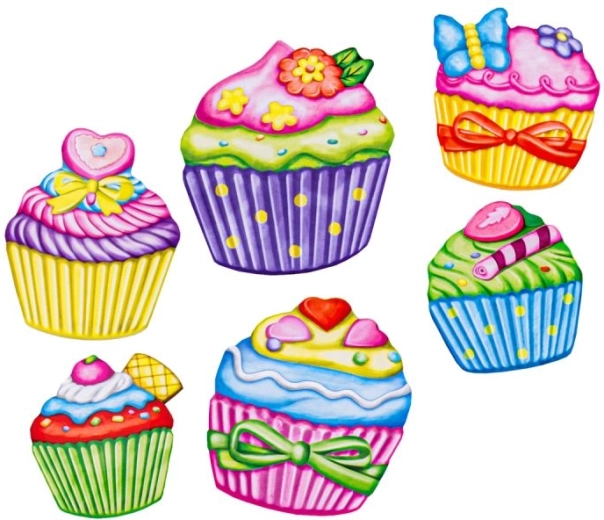 6 motifs adorables de cupcakes/muffins