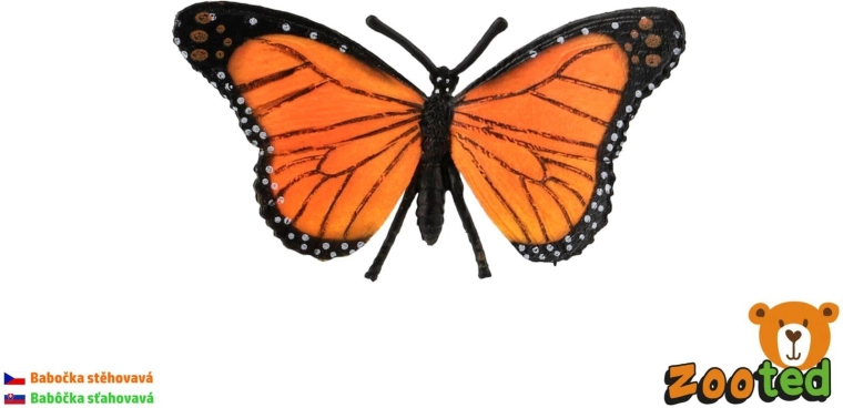 Figurine de papillon monarque migrateur Zooted 11 cm