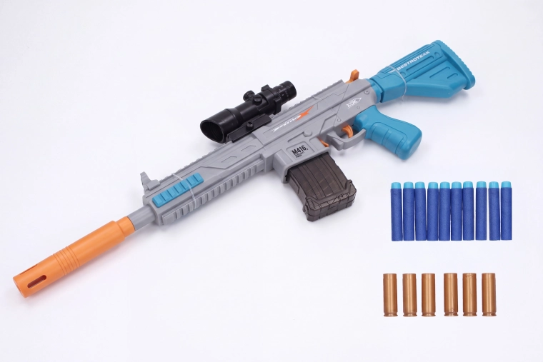 Fusil Pioneer M416 avec munitions en mousse et douilles