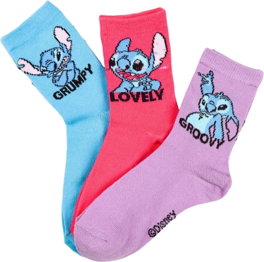 Chaussettes pour enfants Disney Lilo & Stitch Stitch (6 paires) – Taille : 31-34