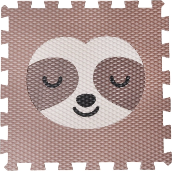 Minideckfloor paresseux, marron avec paresseux crème