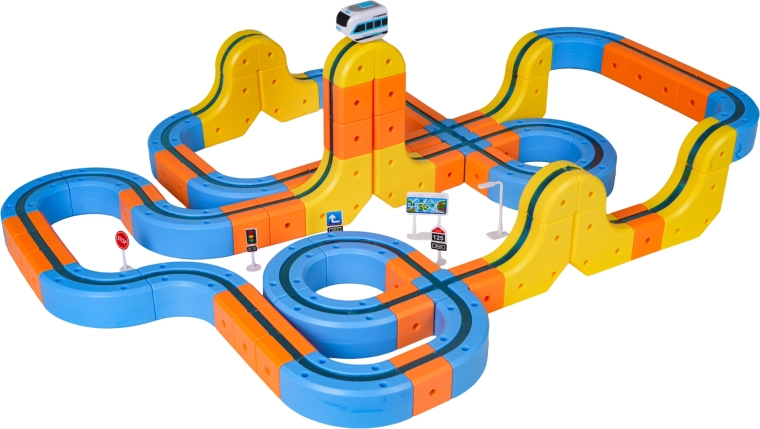 Piste modulable avec boucles et virages