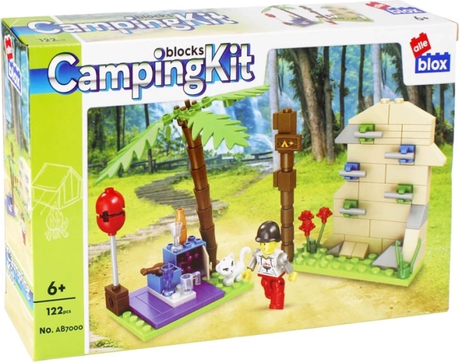 Kit de camping – mur d’escalade et minifigurine, 122 pièces