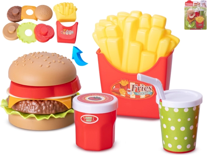 Set de jeu fast-food pour enfants, 11 pièces