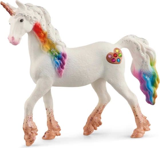Schleich bayala jument licorne arc-en-ciel avec petits cœurs