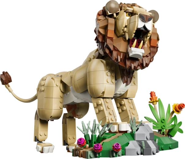 Un lion articulé pour jouer et exposer