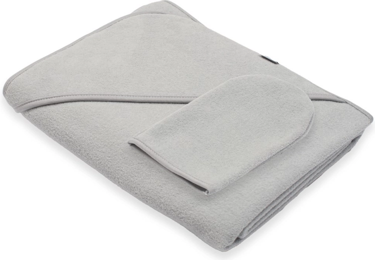 Serviette bébé en éponge avec capuche NEW BABY Basic 100 × 100 cm, gris