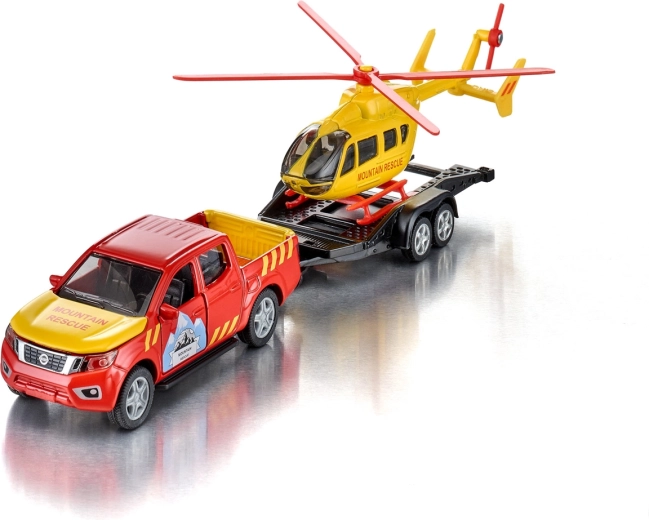 Transport de l’hélicoptère sur la remorque