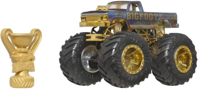 Hot Wheels Monster Trucks Trophy Champions – édition de collection BIGFOOT 1:64 avec trophée