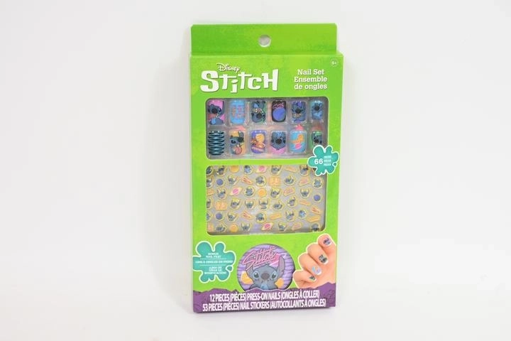 Stitch – kit de faux ongles adhésifs avec autocollants