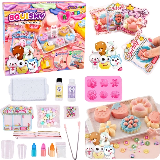 Kit créatif DIY pour fabriquer des squishies desserts et petites fleurs