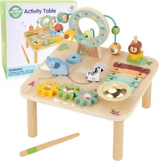 Table d’activités musicale en bois 5-en-1 WOOPIE GREEN