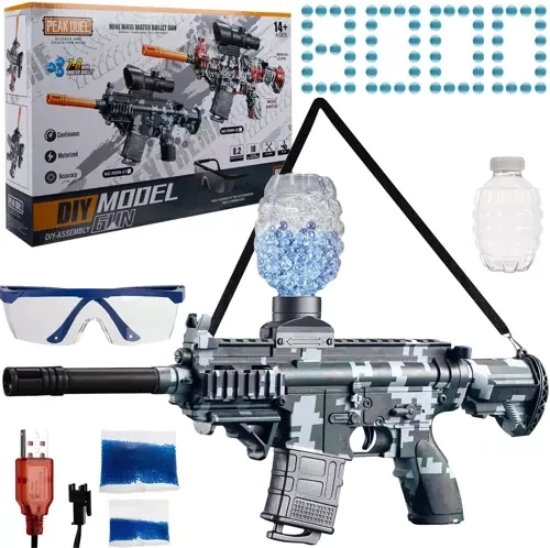 Kruzzel blaster électrique à billes de gel – pistolet pour billes de gel et fléchettes en mousse - 1 pièce