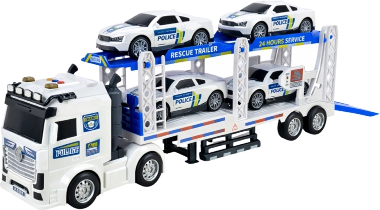 Transporteur à deux niveaux pour véhicules de police