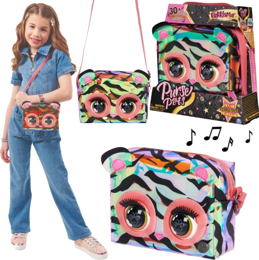 Purse Pets Purrisma sac à main tigre avec yeux interactifs et sons