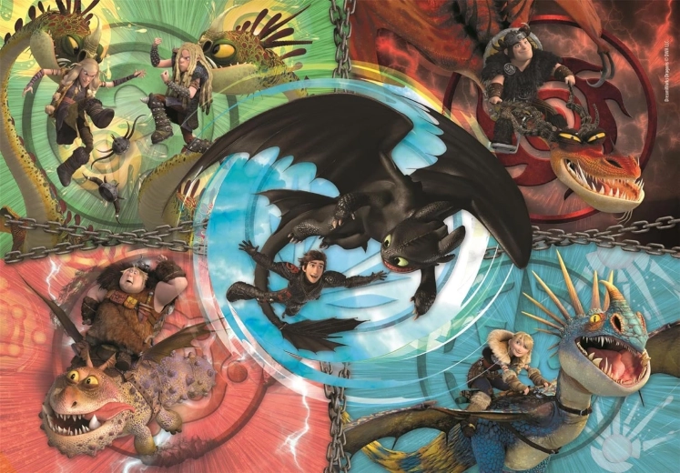 Puzzle Clementoni Dragons 104 pièces