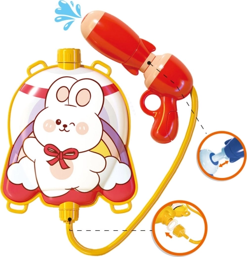 Pistolet à eau avec réservoir dorsal en forme de lapin