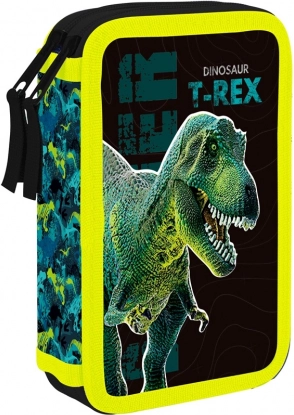 Trousse scolaire Premium Dinosaure à deux étages