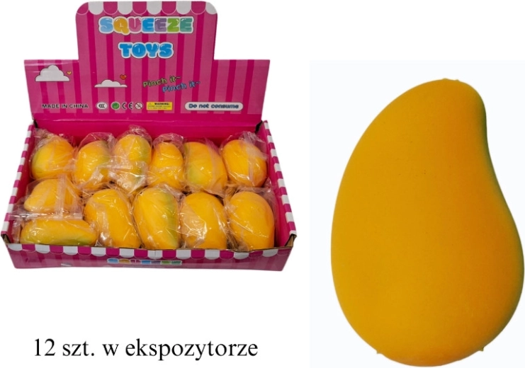 Balle anti-stress en forme de mangue - 1 pièce