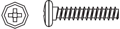 Vis autotaraudeuses à tête cruciforme 3 × 15 mm pour Voltage, Major, Tiger et Hoolk - 1 pièce
