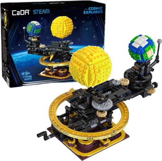 Modèle mécanique maître CaDA du système solaire – Soleil, Terre et Lune - 1 pièce