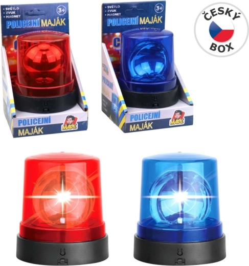 Phare en plastique bleu-rouge à piles