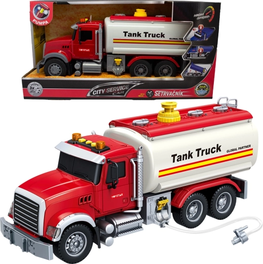 Camion-citerne de pompiers avec lumières et sons