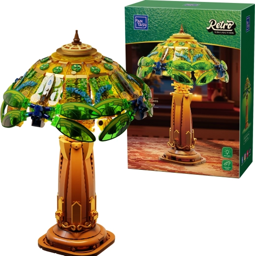 Lampe de table rétro en vitrail Pantasy – set de construction 1067 pièces