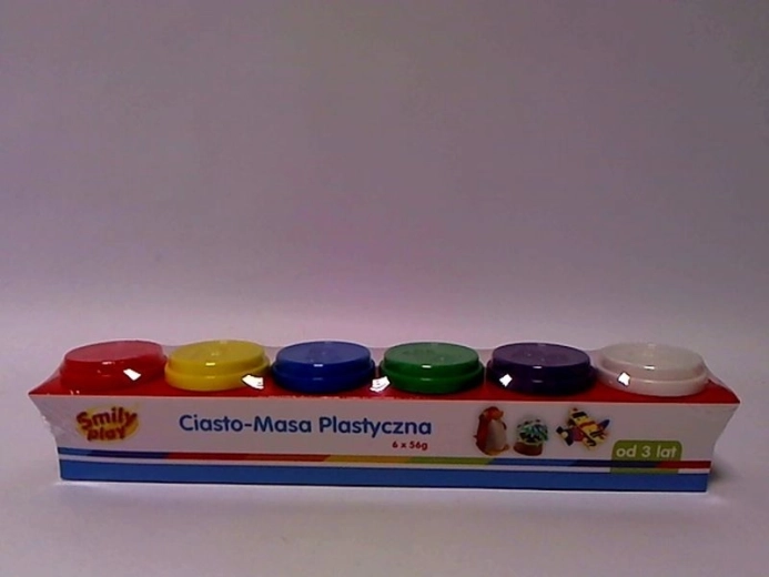 SmilyPlay pâte à modeler en pots (6 couleurs) - 1 pièce