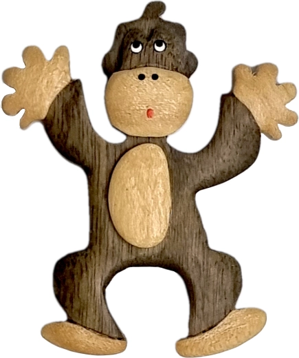 Magnette en bois pour réfrigérateur – singe 2Kids Toys