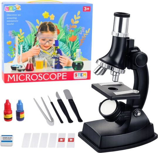 Microscope éducatif pour enfants 300× avec kit d’accessoires