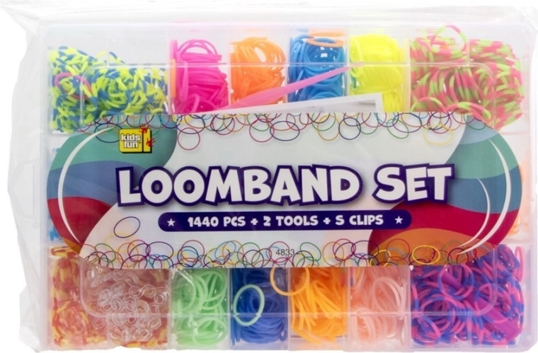 Kit d’élastiques Loom pour fabriquer des bracelets – 1440 pièces en mallette