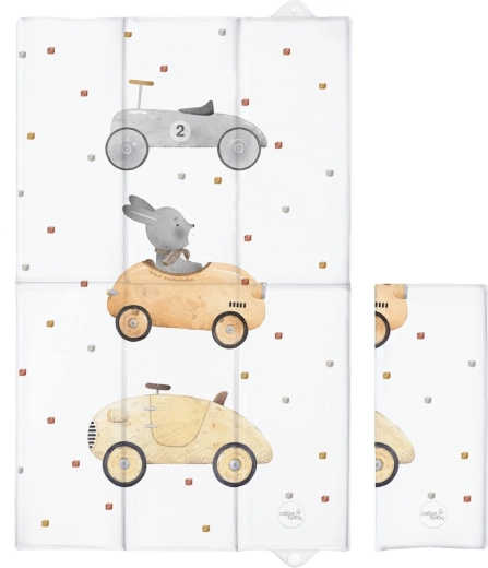 Matelas à langer de voyage Ceba Baby basic bunny driver 80 × 50 cm - 1 pièce