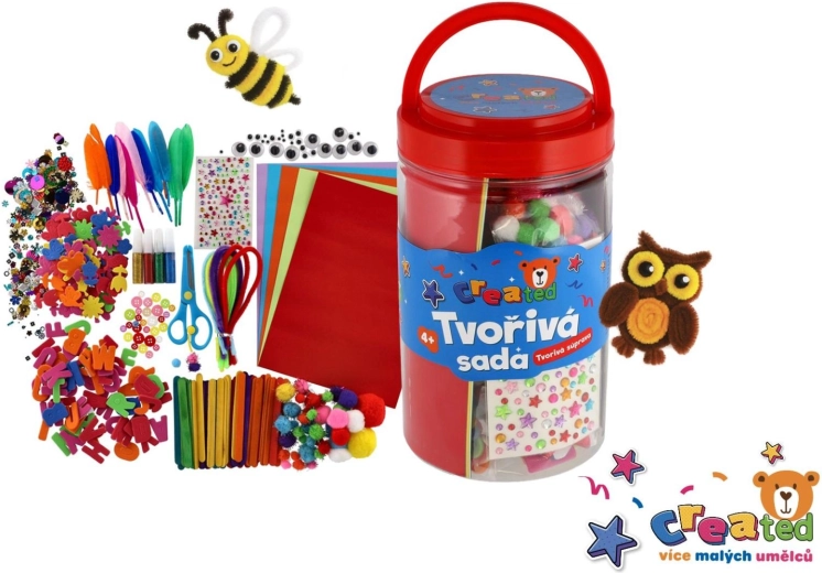 Teddies grande boîte créative dans une boîte en plastique