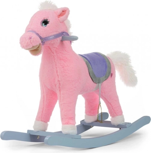 Cheval à bascule rose pour enfants
