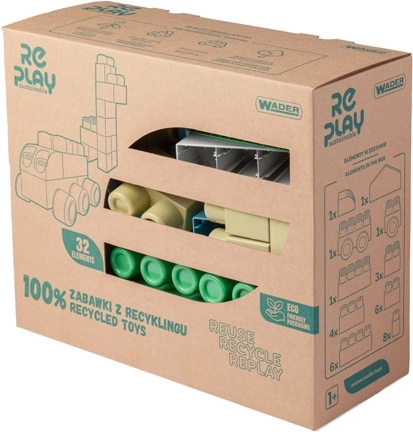 Wader RePlay Big Blocks – ensemble de grandes briques (32 pièces)