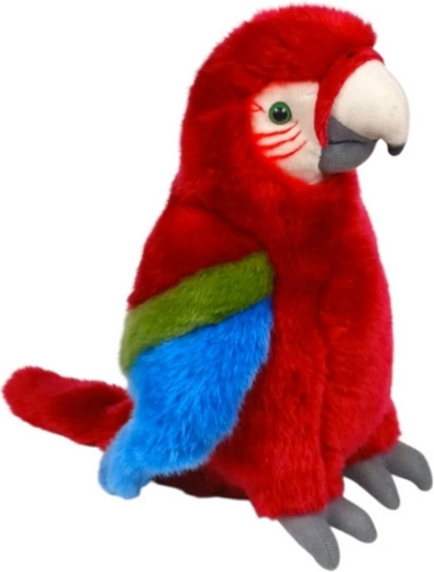 Perroquet ara rouge en peluche 28 cm